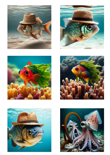 Underwater Straw Hat Creatures – 6 Whimsical Sea Life Cardmaking Designs