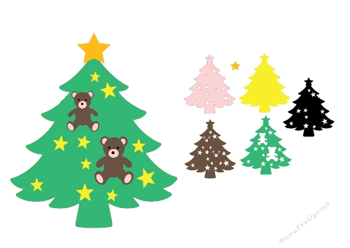 Layered Christmas Tree Die Cut Set – Festive Multi-Design Kit