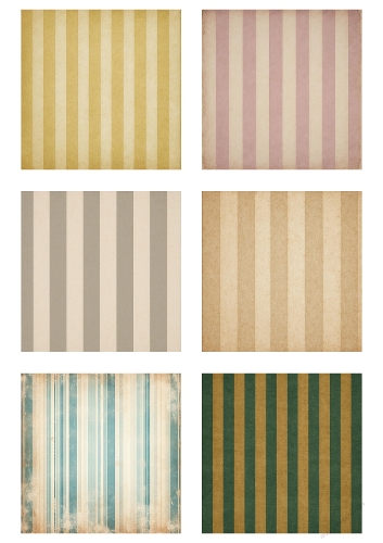 Vintage Stripe Background Set – A4 Collage for Masculine & Heritage Crafts