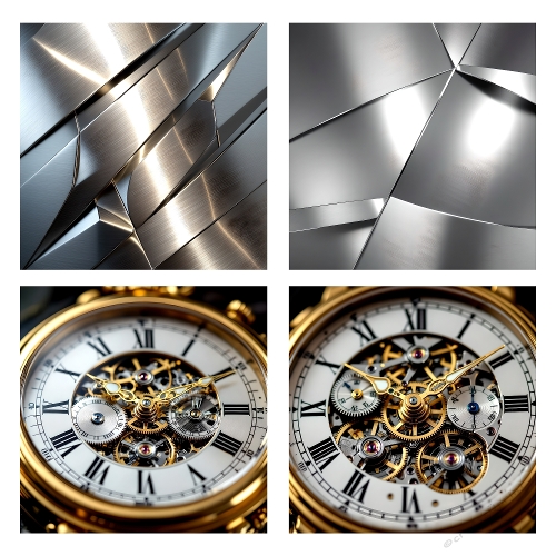 Luxury Steel & Watch Backgrounds  Collage for Masculine Cards & Crafts