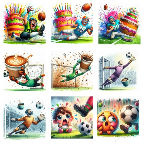 Sports & Surreal Humor Collage