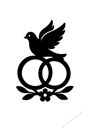 Love Bird with Rings Cutting File