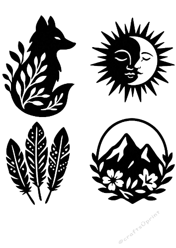Mystic Nature Silhouette Cutting File Set