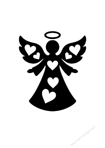 Angel of Love Silhouette Cutting File