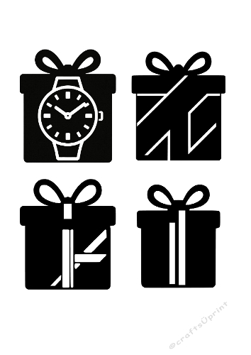 Modern Gift Box Cutting Files Kit – Geometric & Ribbon Designs