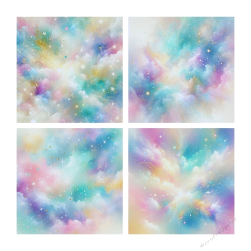Pastel Dream Cloud Collage – 2000x2000 JPEG Fantasy Sky