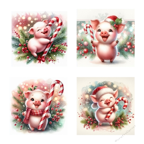 Candy Cane Piglets