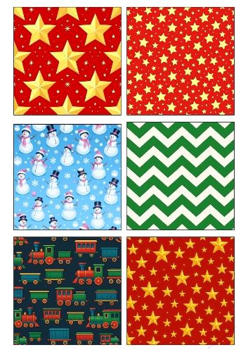 Holiday Mix – 6 Christmas Background Panels (A4 JPEG)