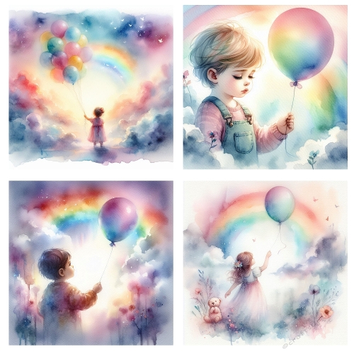 Childhood Dreams Beneath the Rainbows