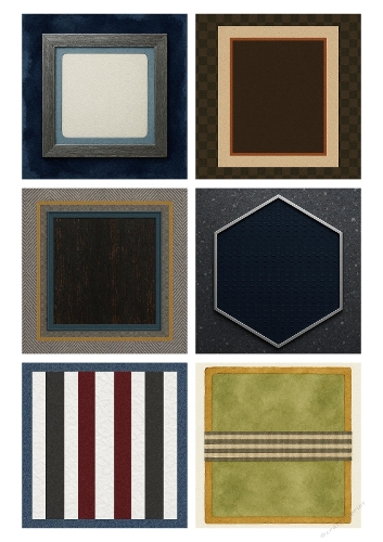 Masculine Background Collage – 6 Unique Panels for Stylish Male Cards