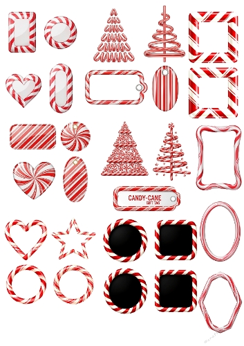 Candy Cane Shapes – Christmas Cutting File Set