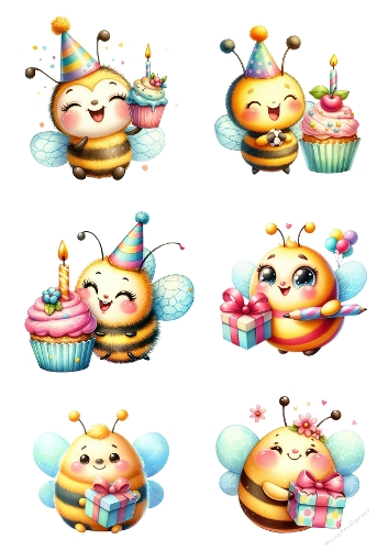 Birthday Bees – Celebration Cutting File Set