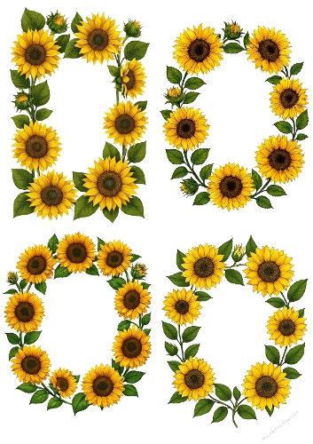 Sunflower Frames – Nature-Inspired Cutting File Set