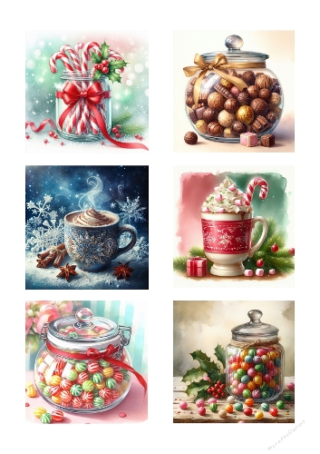 Christmas Treats & Cozy Drinks – Festive Jar & Mug Panel Set