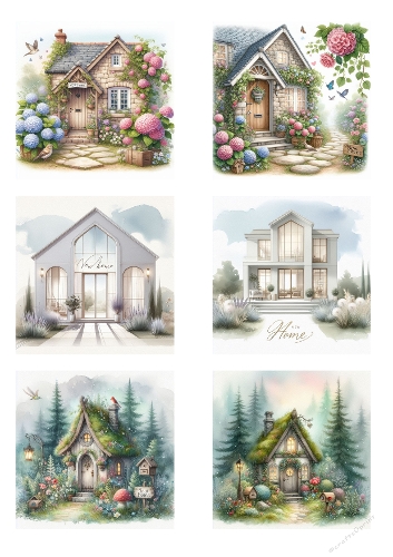 New Home Celebration – Cottage & Modern House Panel Kit (A4 JPEG)