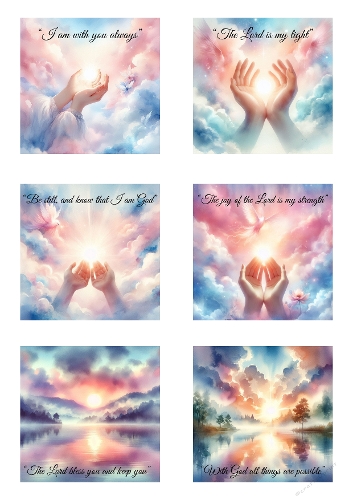 Heavenly Hands – Inspirational Faith Panel Kit (A4 JPEG)