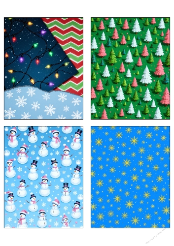 Festive Wraps – Christmas Paper Panel Kit (A4 JPEG)