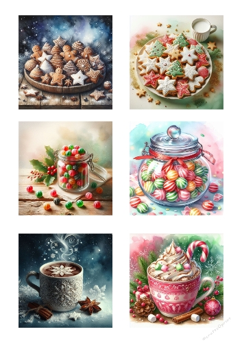 Sweet Season – Christmas Treats & Cocoa Panel Kit (A4 JPEG)