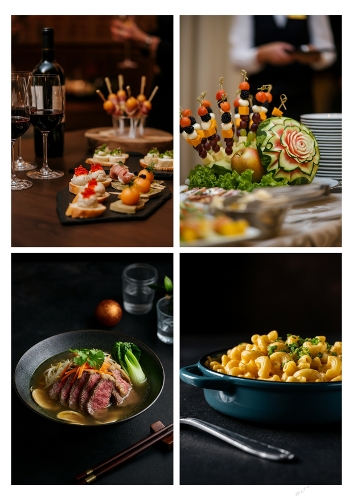 Culinary Celebration – Gourmet Food & Buffet Collage (A4 JPEG)