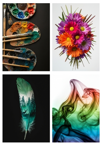 Creative Fusion – Art & Nature Collage Panel (A4 JPEG)