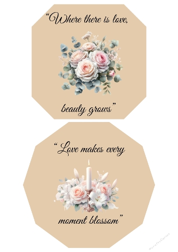 Love & Light – Floral Quote Panel (A4 JPEG)