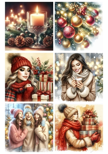 Holiday Glow – Cozy Christmas Moments Panel (A4 JPEG)