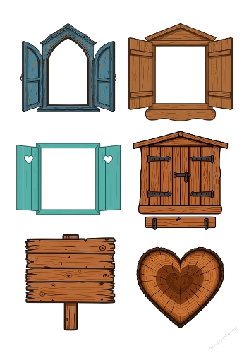 Woodland Details – Rustic Frames & Signs Panel (A4 JPEG)