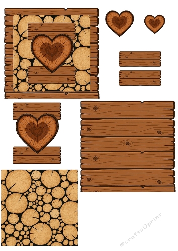 Woodland Layers – 3D Collage Card Base (A4 JPEG)