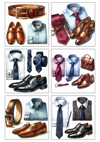 Gentlemans Style – Mens Fashion Collage Panel (A4 JPEG)
