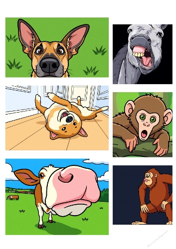 Funny Faces – Animal Portrait Kit (A4 JPEG)