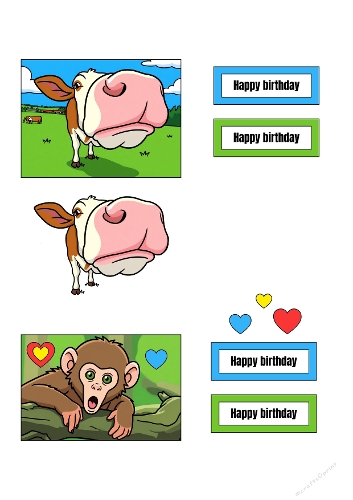 Birthday Giggles – 3D Animal Card Kit (A4 JPEG)