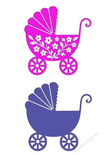 Baby Joy – Carriage Cutting File Set (SVG & Silhouette)