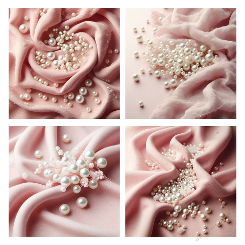 Pearl Drapes – Romantic Collage Background (JPEG 2000x2000)