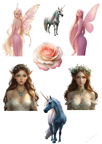 Fairy Dreams – Fantasy Collage Background (A4 JPEG)
