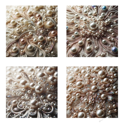 Pearl Embroidery – Ornate Collage Background (JPEG 2000x2000)