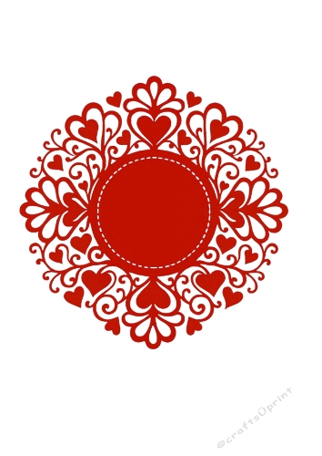 Romantic Mandala Heart – Circular Cutting File (SVG & Silhouette)