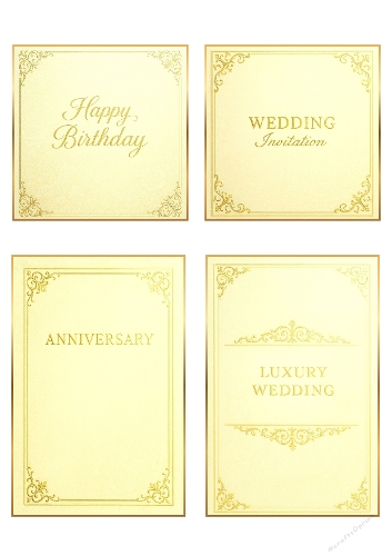 Golden Greetings – 4-Card Kit (A4 JPEG)