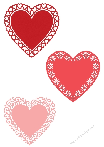 Lace Hearts Trio – Cutting File Kit (SVG, Silhouette, JPEG)