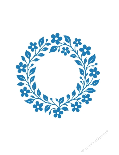 Floral Wreath – Cutting File Design (SVG & Silhouette)