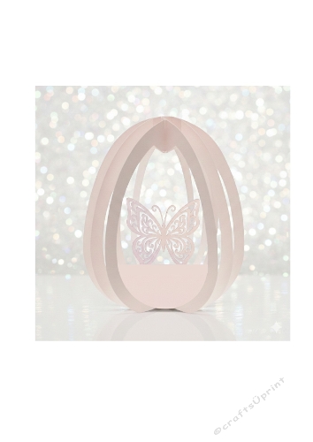3D Layered Butterfly Egg Card - Silhouette Cutting File