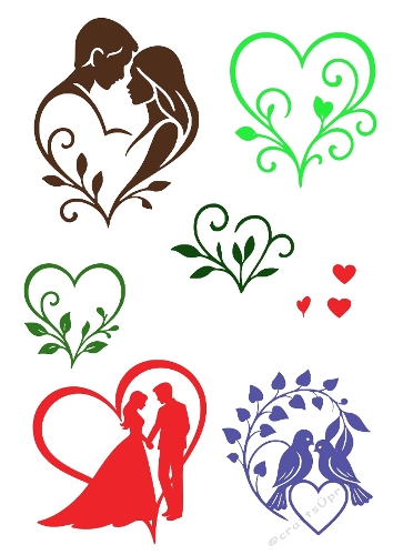 Romantic Nature Silhouette Cutting File Kit