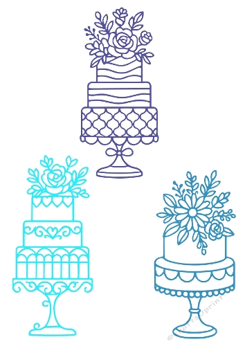 Floral Celebration Cakes for Cricut & Silhouette