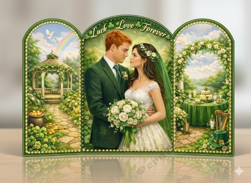 Simple Small JPEG Triptych Panel – One-Sheet Cutout Design