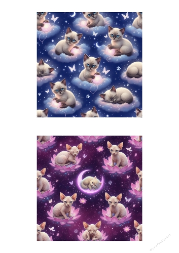 Dreamy Kitten Fantasy Backgrounds Set