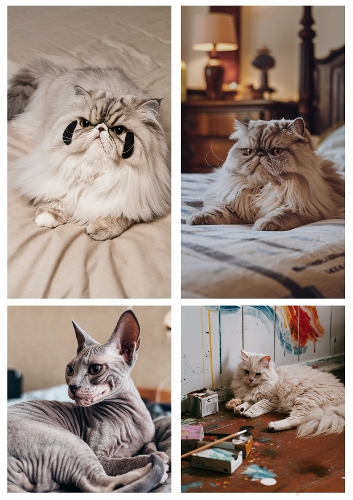 Realistic Cat Photography Background Papers – Cozy Home Cats | A4 JPEG Printable Kit