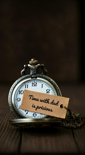 Time with Dad Is Precious – Fathers Day Vintage Quote Artwork