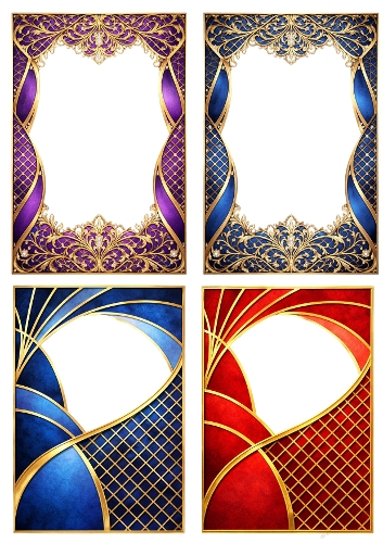 File Card Background Luxury Card Backgrounds Kit | Set of 4 Ornate A4 Designs - CUP1425279 ...