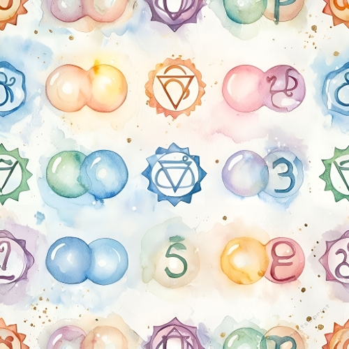 Pastel Watercolor Alchemy Symbols – Spiritual Magical Pattern