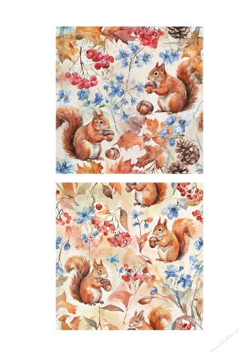 Autumn Squirrels & Woodland Berries