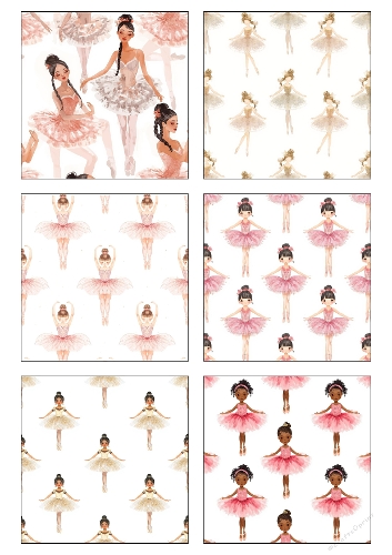 Little Ballerina Dreamer – Watercolor Seamless Pattern Kit